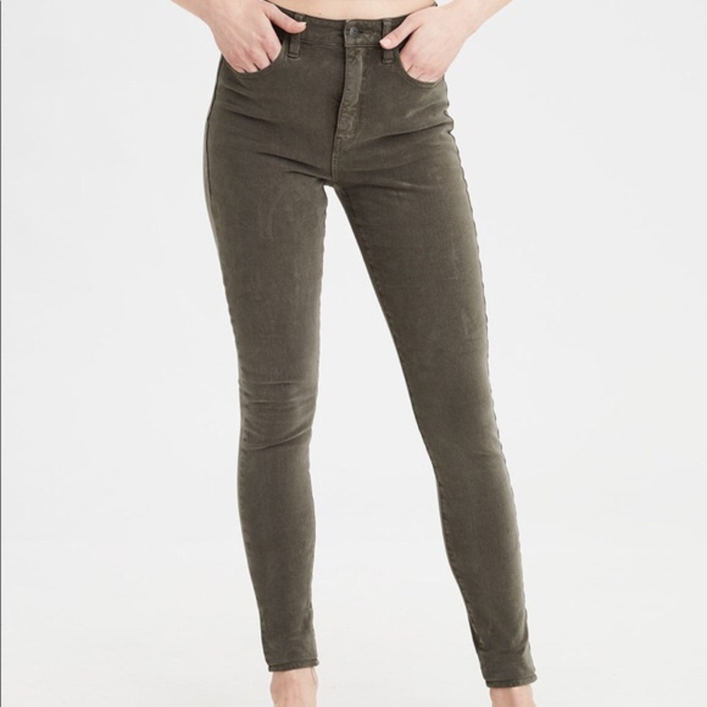 American Eagle Dark Green Jeggings